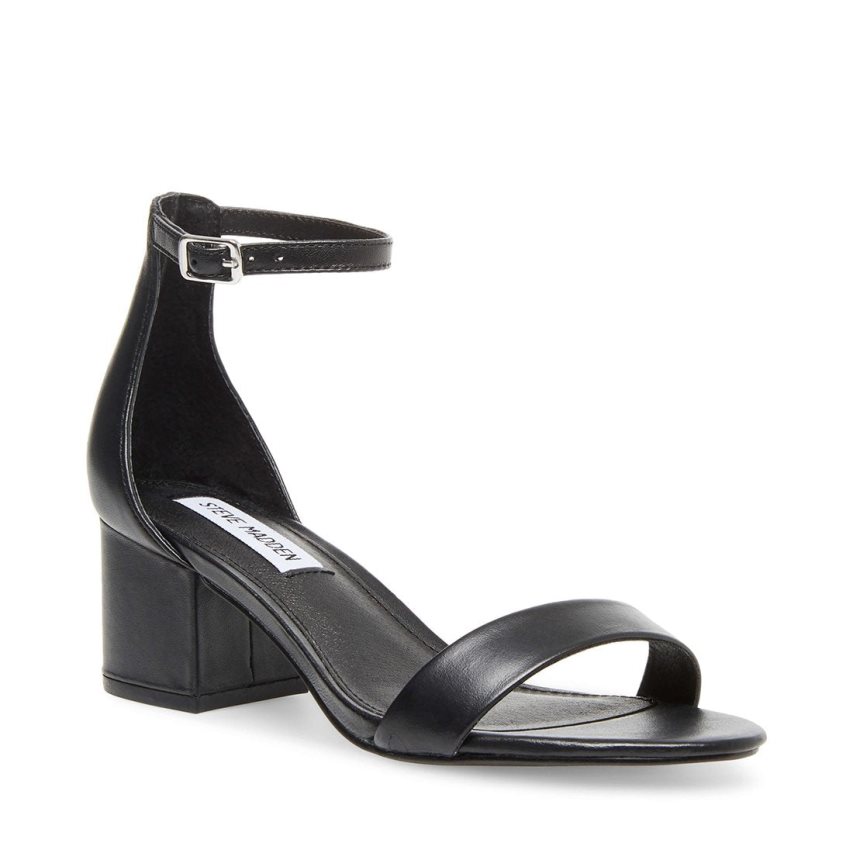 Sandalias Tacones Steve Madden Irenee Cuero Mujer Negras | ES AL6S49